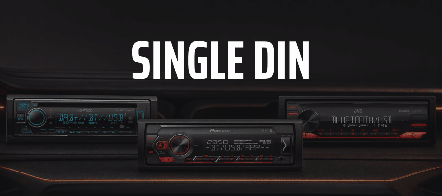Single DIN car stereos with Bluetooth, DAB, CD and USB connectivity