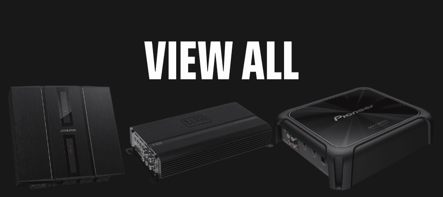 Car audio amplifiers for speaker and subwoofer upgrades