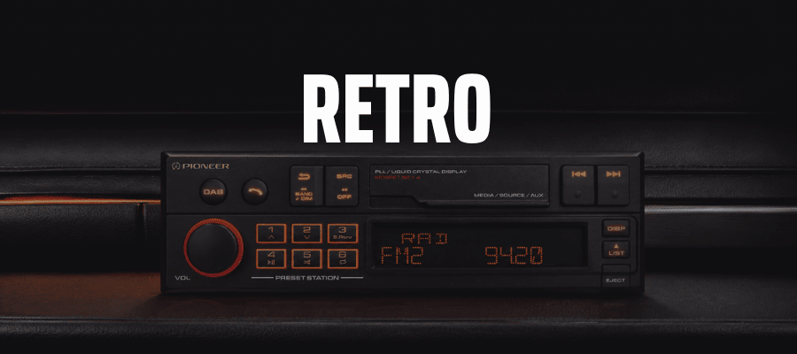 Retro-style car stereo with Bluetooth and DAB for classic cars