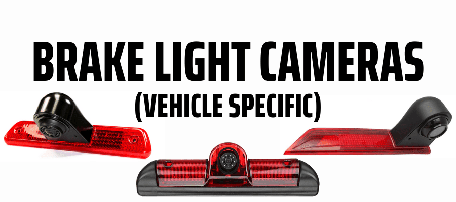 Vehicle-specific brake light reversing cameras for vans, motorhomes and commercial vehicles