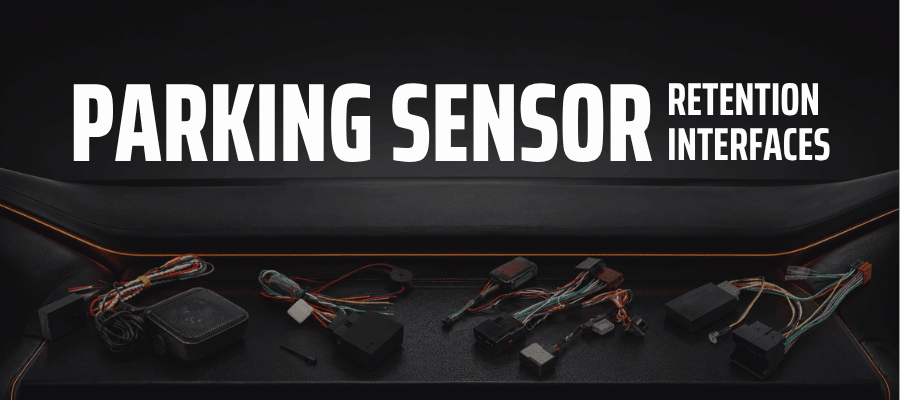 InCarTec CAN Bus parking sensor retention interfaces with wiring harnesses and warning buzzers