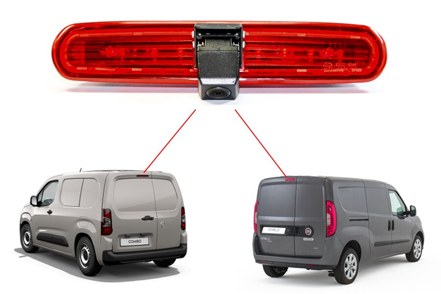 Fiat Doblo Vauxhall Combo high level brake light reversing camera vehicle fitment