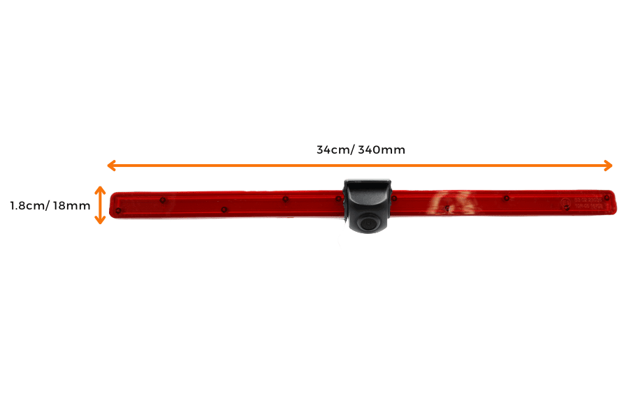 Iveco Daily 2023 onwards brake light reversing camera dimensions 340mm