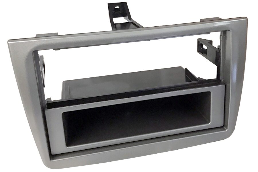 Alfa Romeo Mito (2009 - 2013) Single/Double DIN car audio fascia with removable pocket (GUNMETAL)
