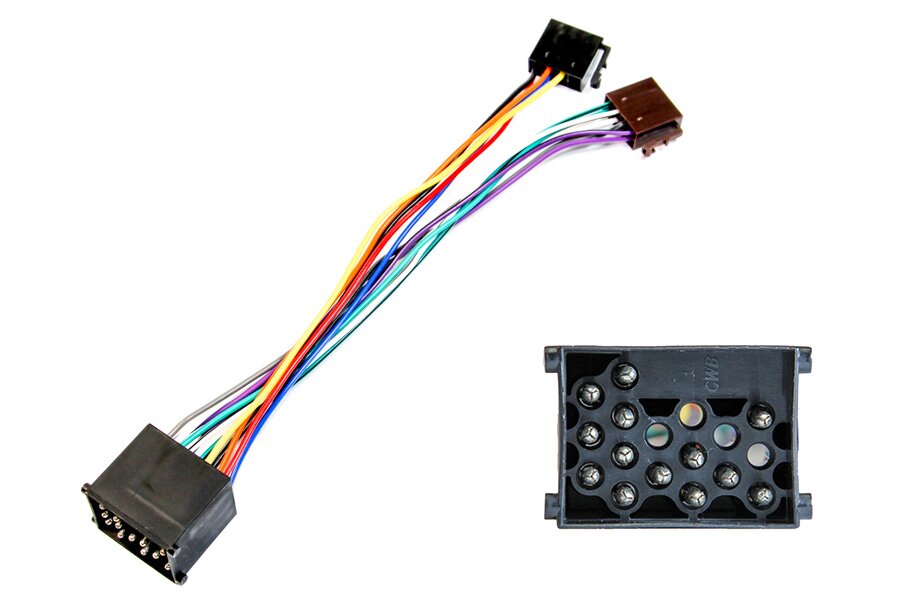 BMW, Land Rover, Mini and Rover aftermarket car radio ISO adapter lead (ROUND 17 PIN CONNECTOR) 