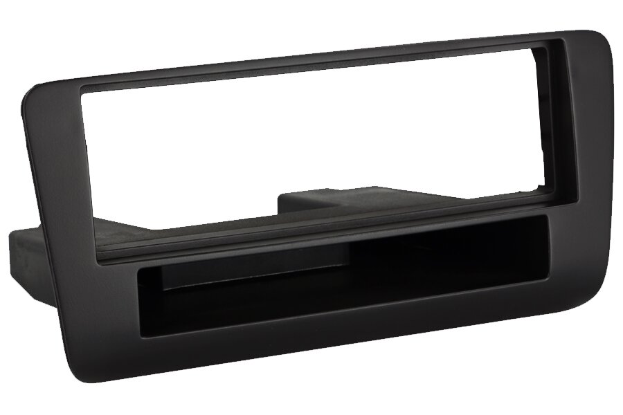 Audi A1 (2010-2018) NON MMI Single DIN car audio fascia with fixed pocket (MATT BLACK)