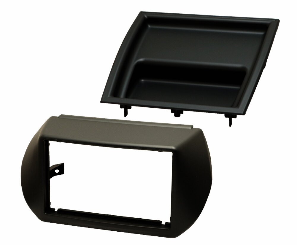 Bipper, Fiorino, Nemo Qubo (2008 Onwards) Single/Double DIN car radio fascia adapter (MATT BLACK)
