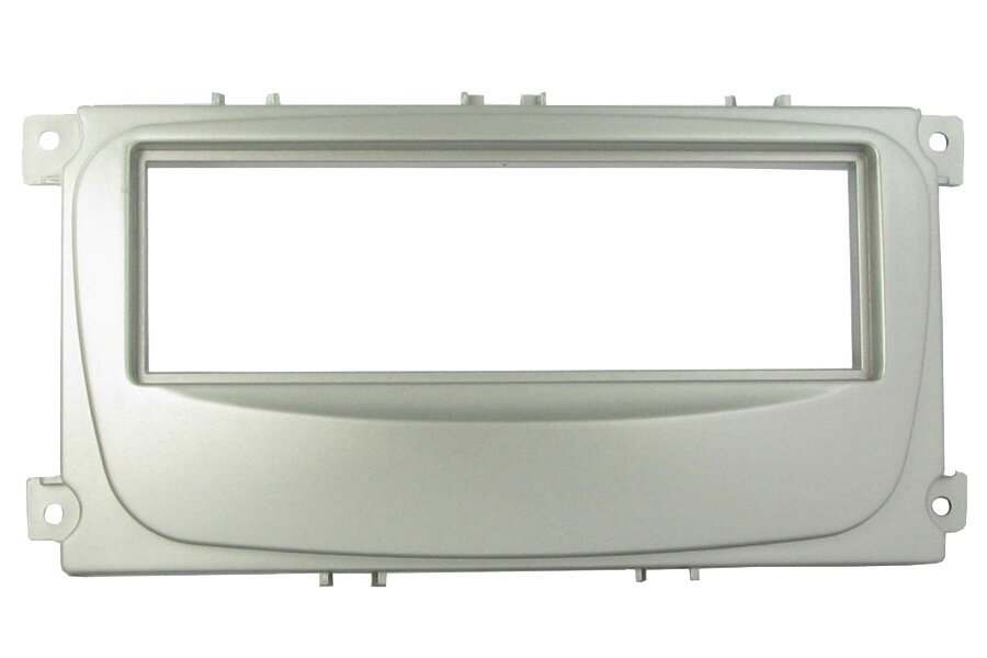 Ford (6000CD OVAL) Single Din car audio fascia without pocket (SILVER)
