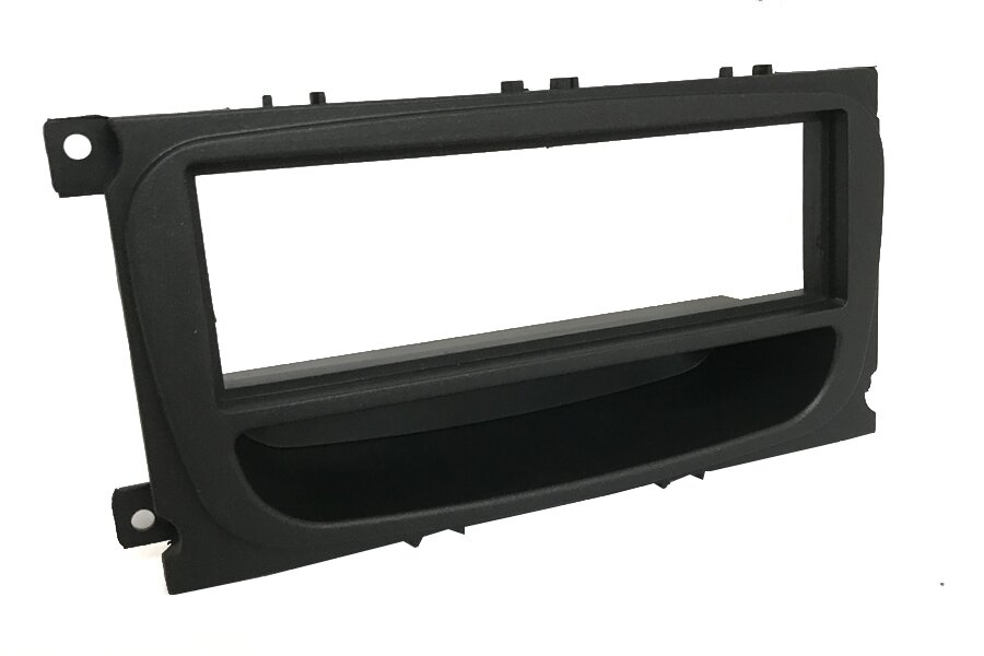 Ford (6000CD OVAL) Single Din car audio fascia with pocket (METALLIC BLACK)