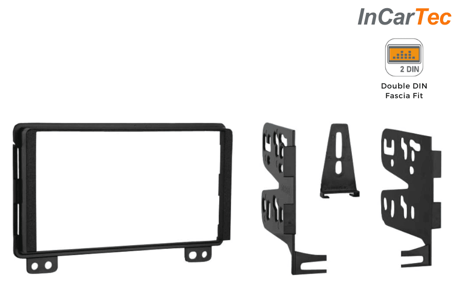 Ford Mustang (01-04), Explorer (02-05) Double DIN car stereo fascia panel (MATT BLACK)