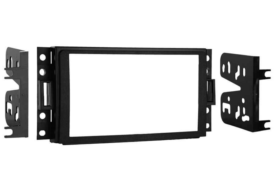 Corvette C6 (2005-2013) and Hummer H3 (2006-2010) Double DIN car radio fascia MATT BLACK