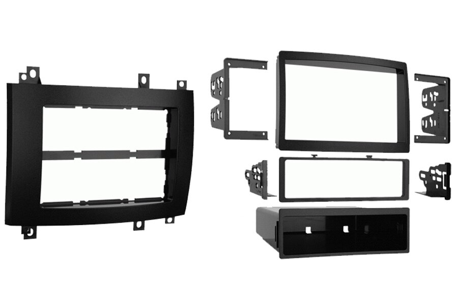 Cadillac CTS (2002-2007) & SRX (2007-2009) Single/Double DIN car radio fascia adapter panel (BLACK)