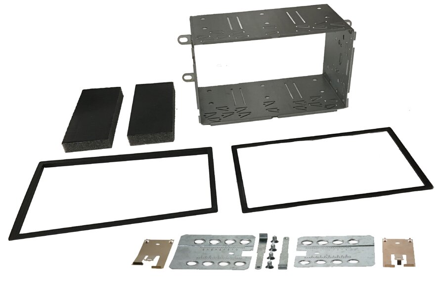 Nissan Qashqai (2007-2013) Double DIN car audio fascia radio cage kit (MATT BLACK)