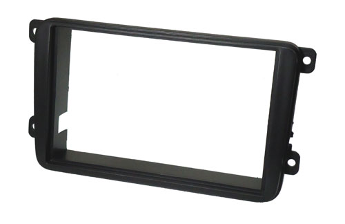 Volkswagen, Seat and Skoda Double DIN radio fascia adapter panel (MATT BLACK)
