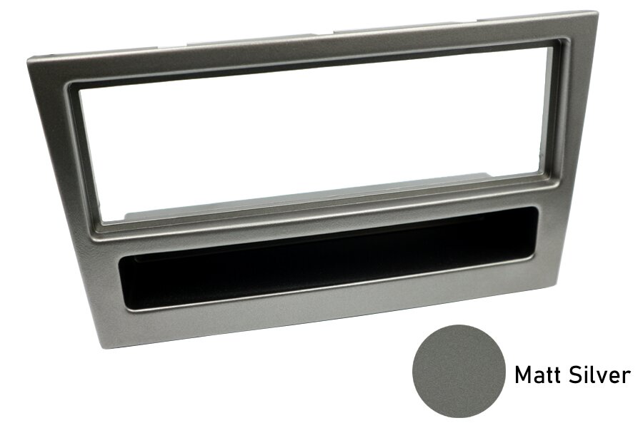 Vauxhall/Opel Single DIN (Fixed Pocket) car audio fascia adapter (MATT SILVER)