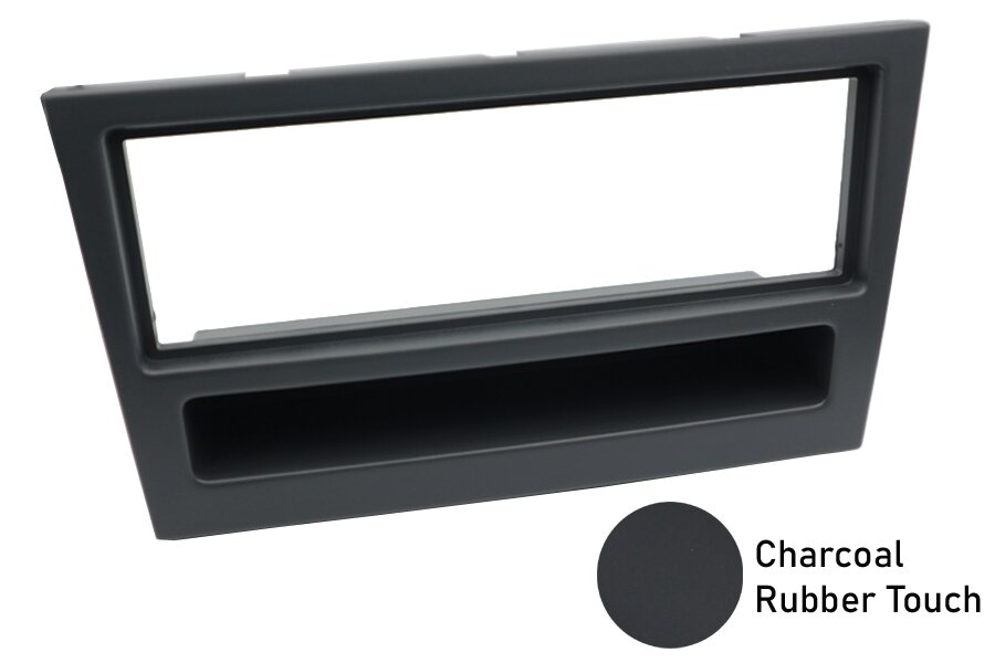 Vauxhall/Opel Single DIN (Fixed Pocket) car audio fascia adapter (CHARCOAL/ RUBBER TOUCH)