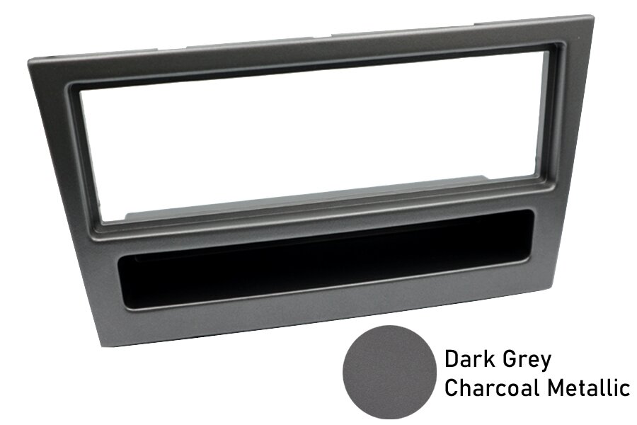 Vauxhall/Opel Single DIN (Fixed Pocket) car audio fascia adapter (DARK GREY/ CHARCOAL METALLIC)