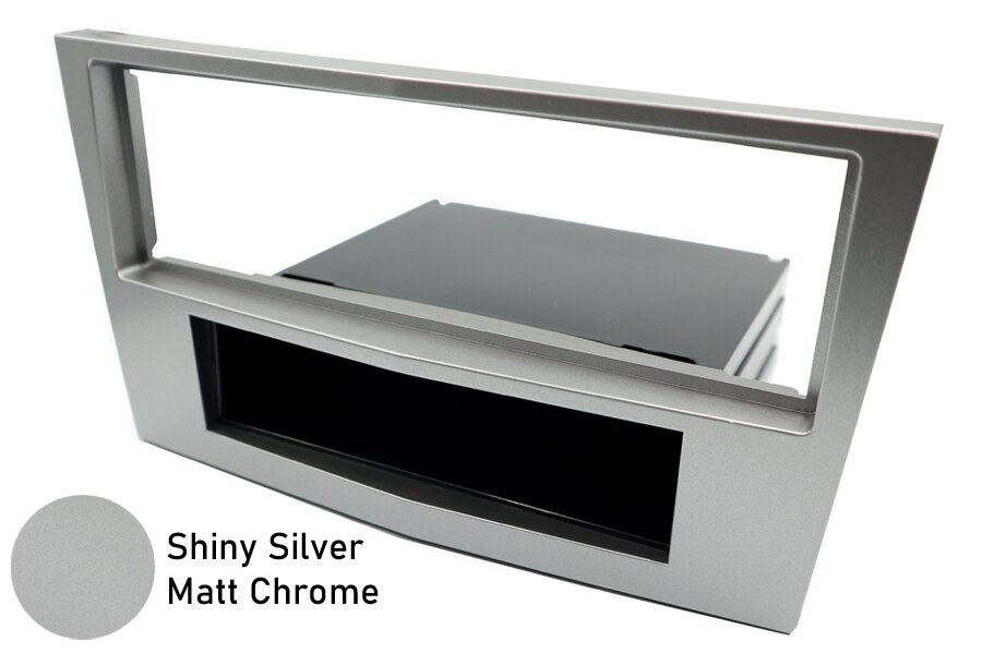 Vauxhall/Opel Single DIN car audio radio fascia adapter (SHINY SILVER/ MATT CHROME)