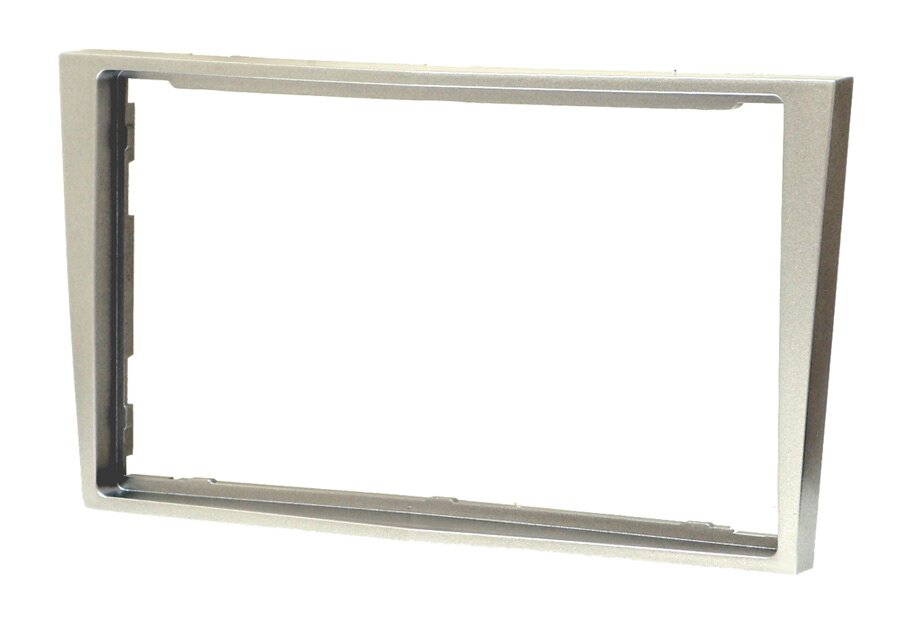 Vauxhall/ Holden Double DIN car audio fascia adapter panel (SHINY SILVER)