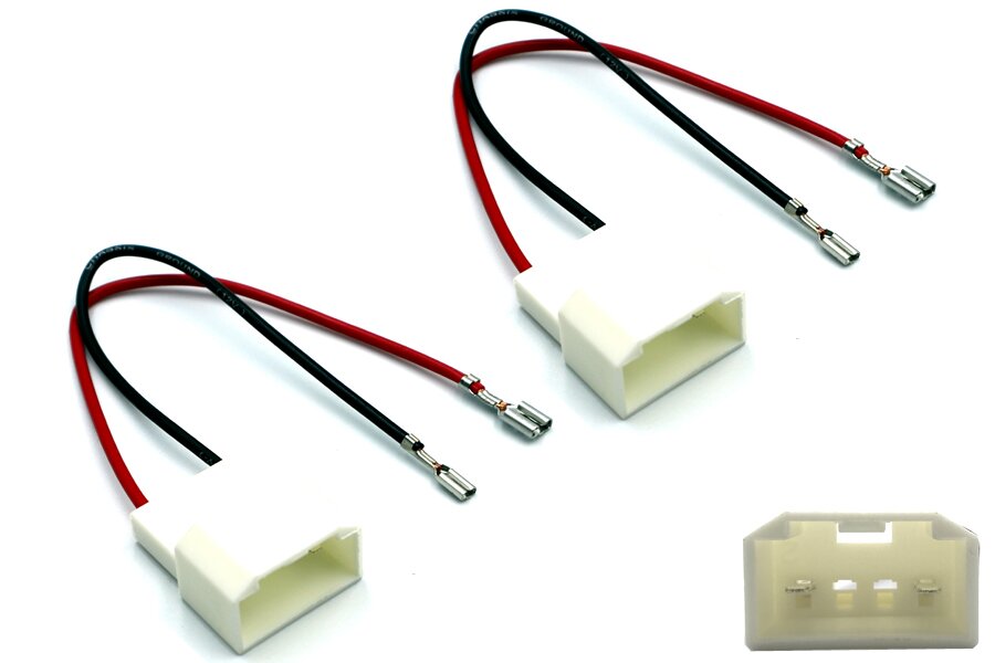 Ford, Jaguar, Mazda (2003 Onwards) car audio speaker adapter cable leads (Pair)