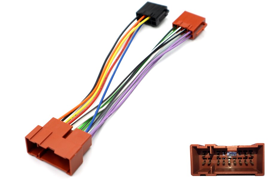 Nissan 16 pin radio replacement ISO adapter cable (no steering controls)