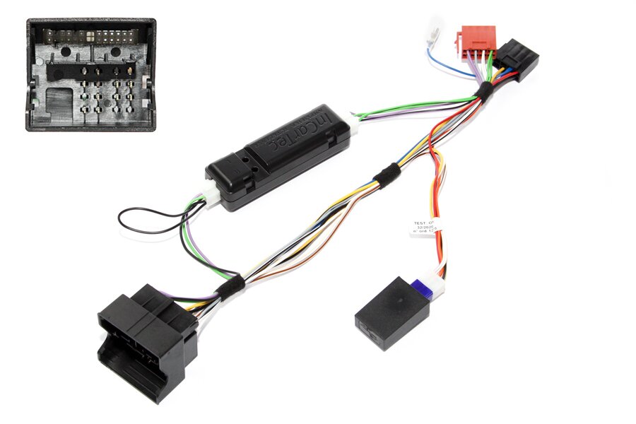 Audi quadlock to ISO radio adapter cable with CANbus ignition interface