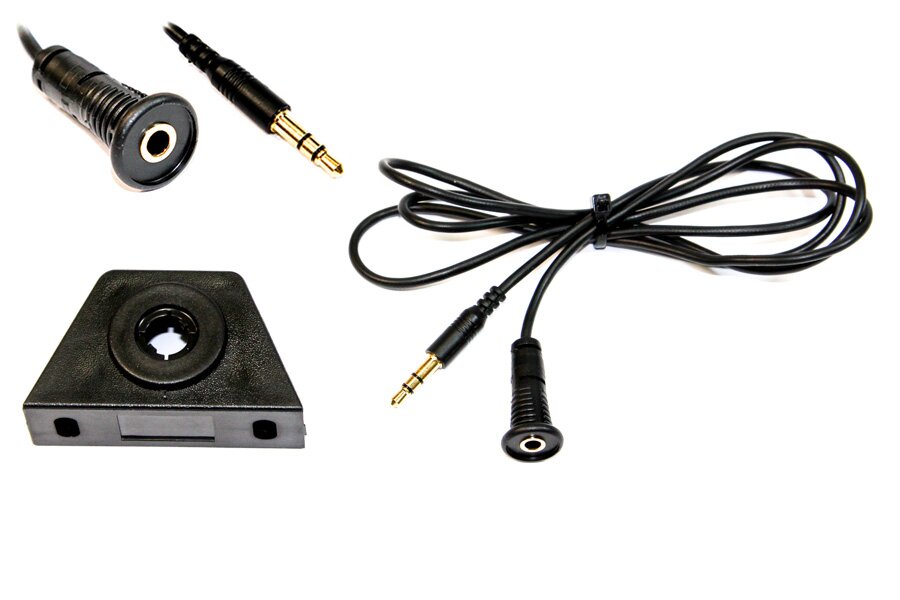 Push fit 3.5mm stereo dash board socket jack to jack