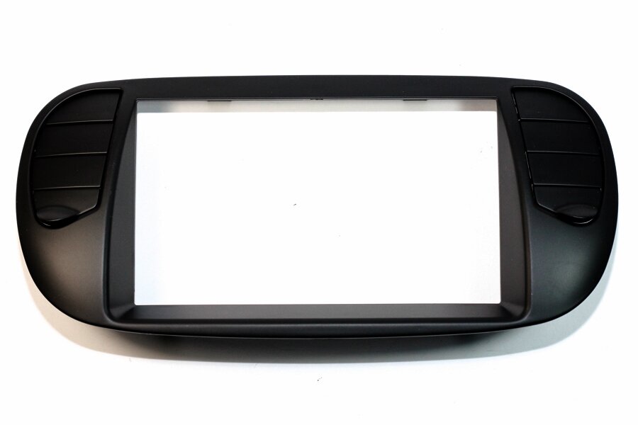 Fiat 500 (2008-2015) 500C (2009-2015) Double DIN car audio fascia radio cage kit (MATT BLACK)