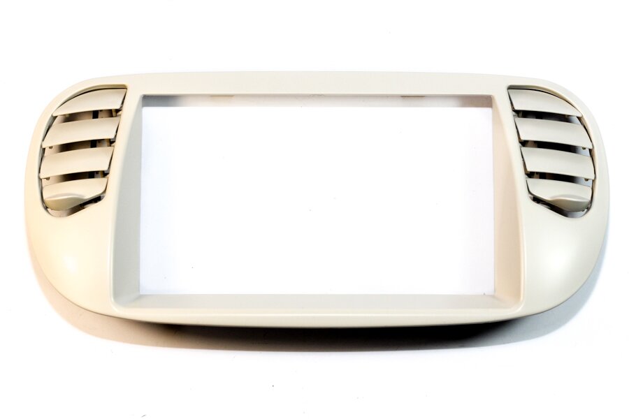 Fiat 500 (2008-2015) 500C (2009-2015) Double DIN car audio fascia radio cage kit (PEARL WHITE)