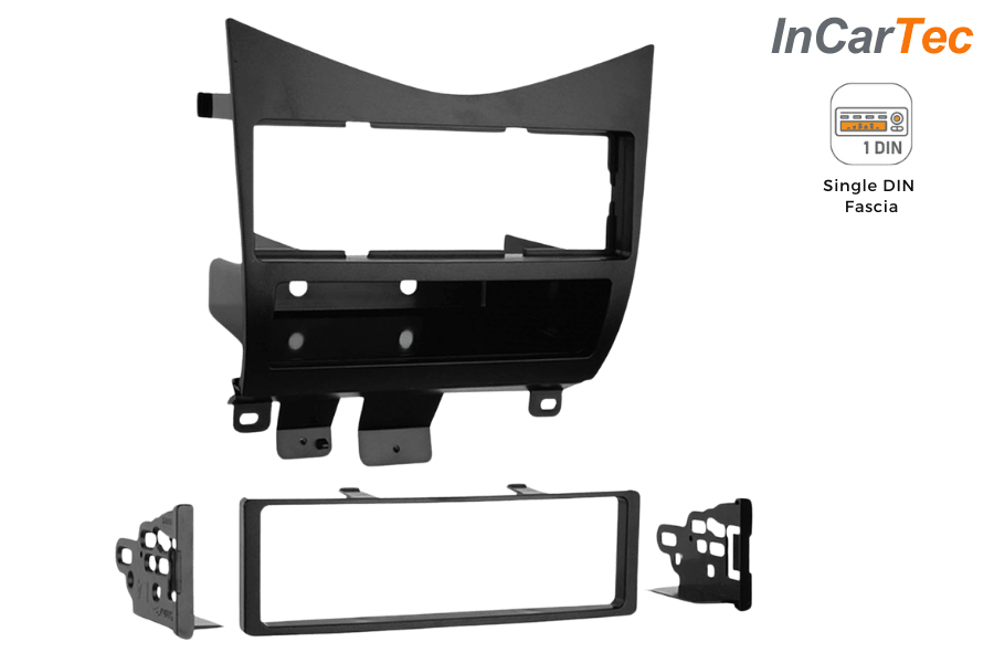 Honda Accord 7th Gen (2003-2008) Single DIN car audio fascia (Lower Dash Relocation) (MATT BLACK)