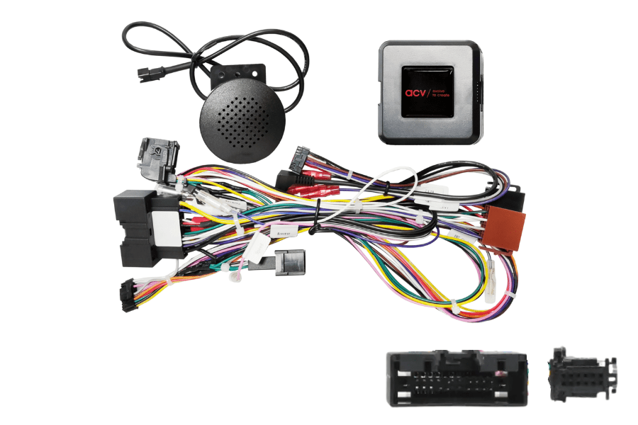 Ford Fiesta (2010-2012) steering wheel car audio control interface (24 PIN/ RED DISPLAY/ OK BUTTON)