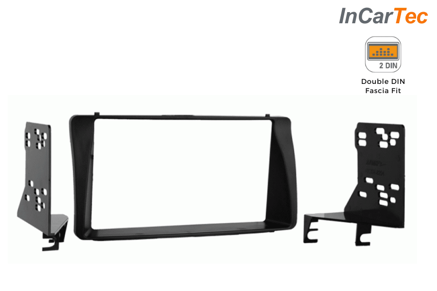 Toyota Corolla E12 (2003-2008) Double DIN car stereo fascia adapter (MATT BLACK)