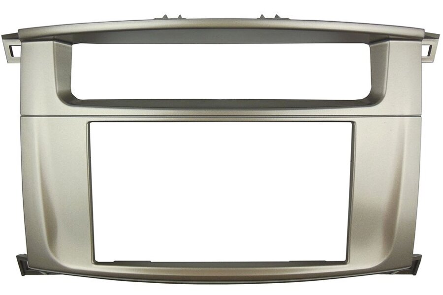 Toyota LandCruiser 100 (2002-2006) WITHOUT OEM NAV Double DIN car audio fascia adapter (SILVER)