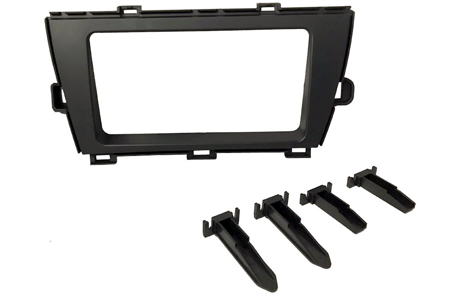 Toyota Prius (2010 Onwards) RHD Double DIN car audio fascia adapter panel (MATT BLACK)