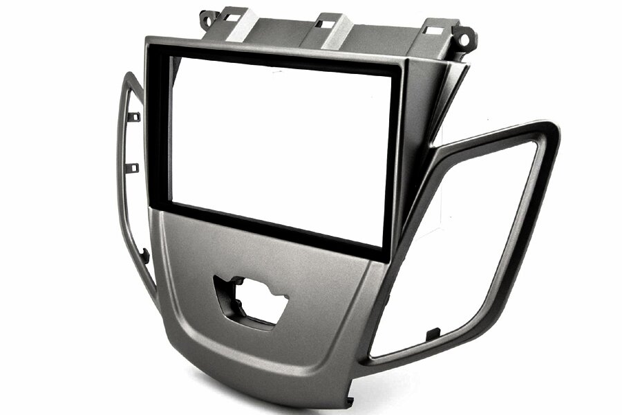 Ford Fiesta Mk7 (2008-2018) WITHOUT TOP DISPLAY Double DIN car radio fascia adapter GREY