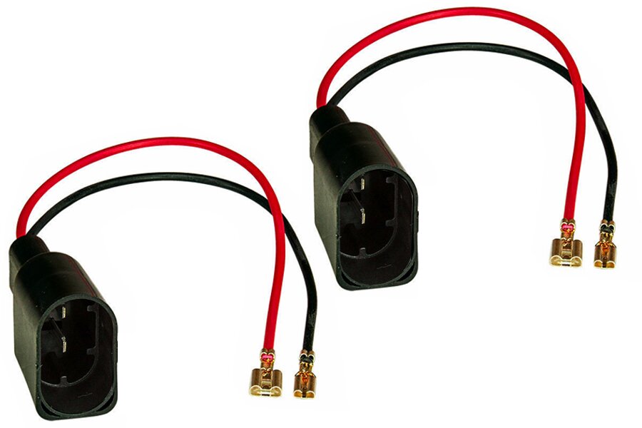 VW Beetle, Golf/ Polo MK5, Jetta, Scirocco, Touran car audio speaker adapter cables (Pair)