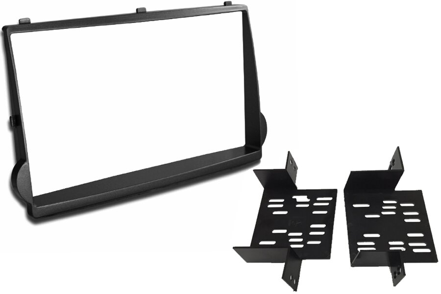 Hyundai iLoad, i800, H1, Starex (2007 Onwards) Double DIN car radio fascia adapter (BLACK)