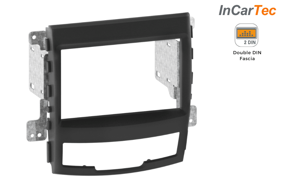 Ssangyong Korando (2010-2014) Double DIN car audio fascia adapter panel (MATT BLACK)