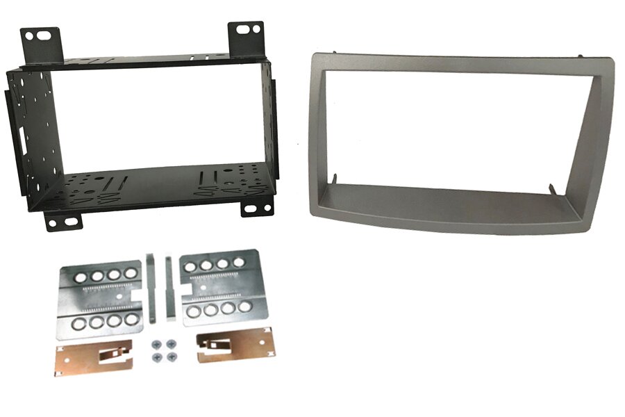 Hyundai i30 1st Gen (2007-2012) Double DIN car audio fascia cage kit (SILVER) MODIFICATION REQUIRED