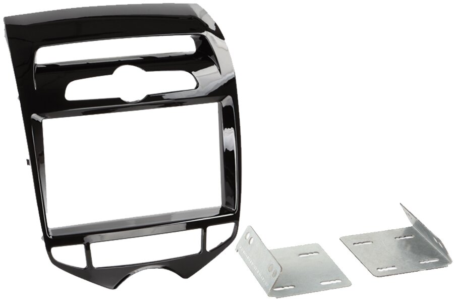 Hyundai ix20 (2010 Onwards) AUTOMATIC AIR CON Double DIN car audio fascia adapter (PIANO BLACK)