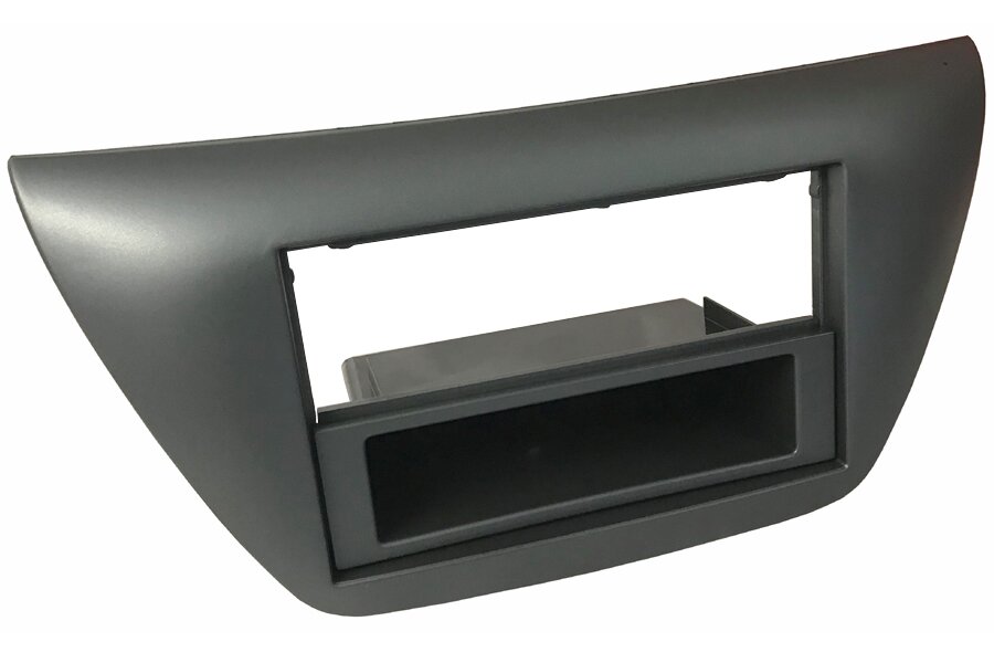 Mitsubishi Lancer (2004-2008) Single/Double DIN car audio fascia with removable pocket (DARK GREY)