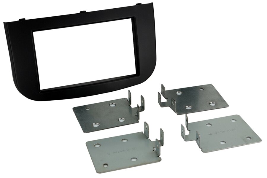 Mitsubishi Colt (2009 Onwards) Double DIN car radio fascia adapter panel (MATT BLACK)