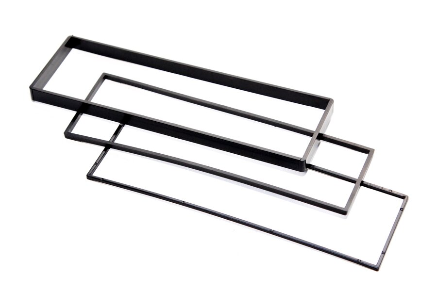 Peugeot 207, 307 Single DIN car Radio Fascia spacers (MATT BLACK)