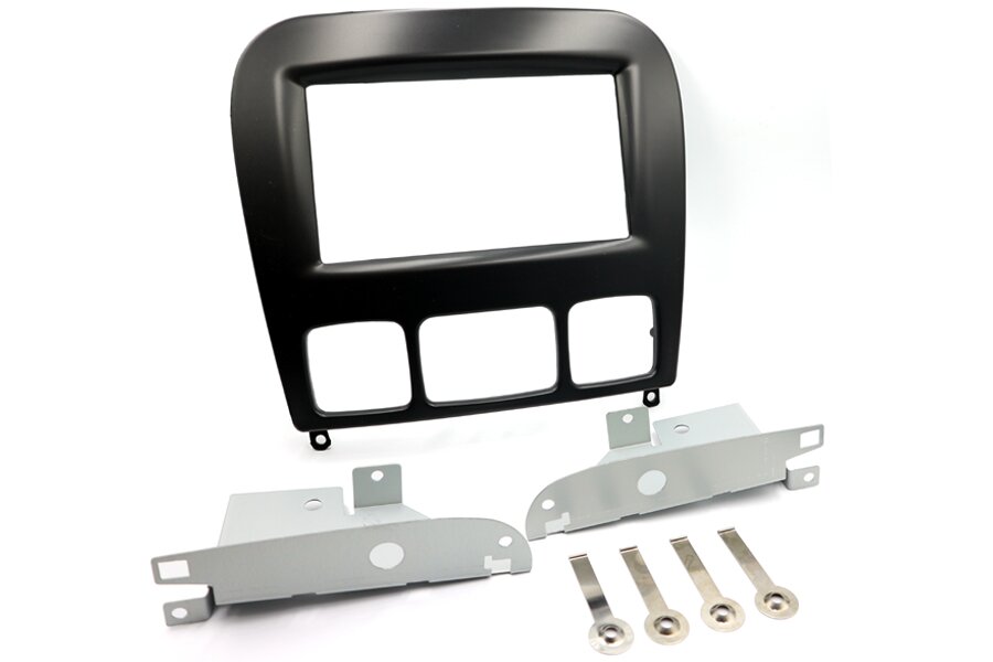 Mercedes S-Class W220 with COMAND 2.5 (1998-2005) Double DIN car radio fascia (MATT BLACK)