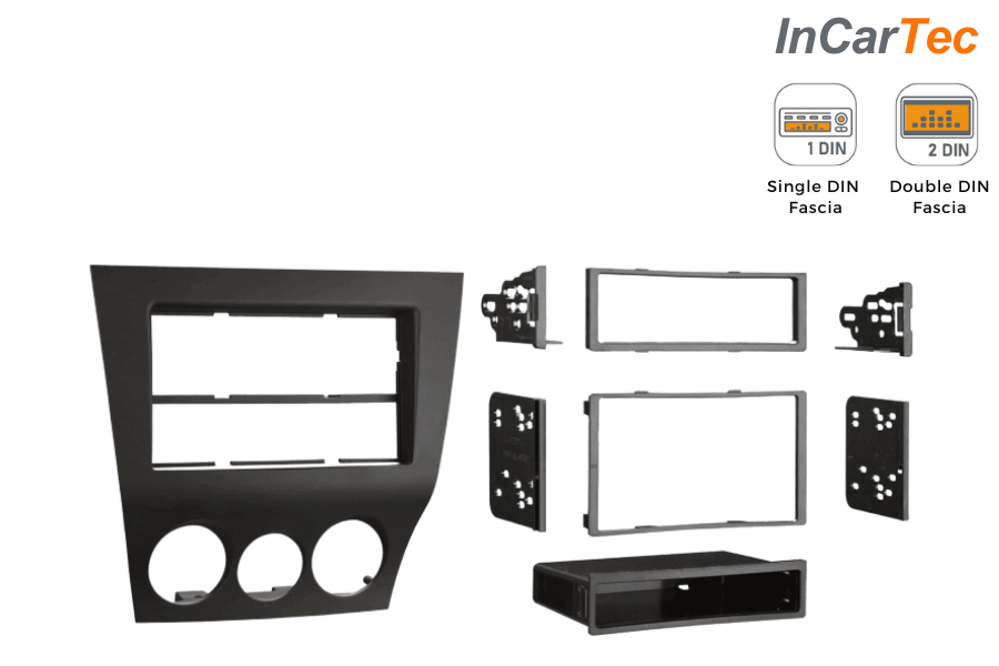 Mazda RX8 Facelift (2009-2011) Single/Double DIN car audio stereo fascia panel (MATT BLACK) 