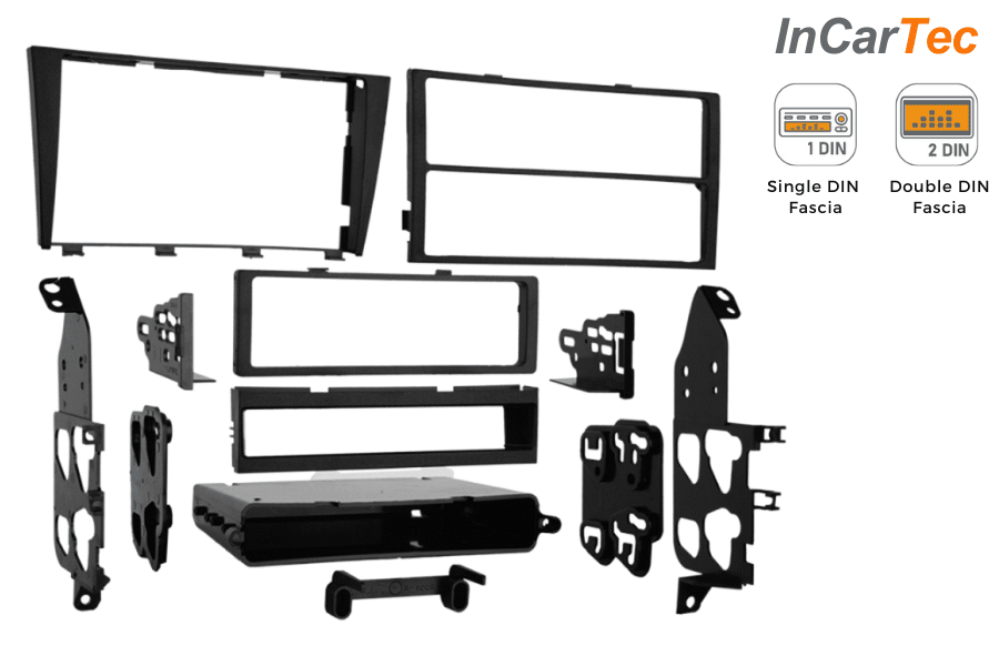 Lexus IS (XE10) (2001-2005) Single/ Double DIN car audio stereo fascia adapter panel (MATT BLACK)