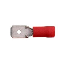 Red Male Spade push-on 6.3mm
