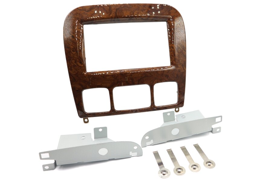 Mercedes S-Class W220 with COMAND 2.5 (1998-2005) Double DIN car radio fascia (WOOD FINISH)