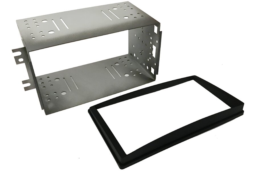 Kia Sportage 2nd Gen Facelift (2008-2010) Double DIN car audio fascia radio cage kit (MATT BLACK)