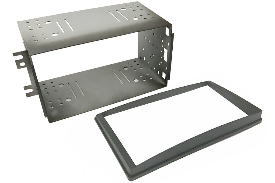 Kia Sportage 2nd Gen Facelift (2008-2010) Double DIN car audio fascia radio cage kit (SILVER)